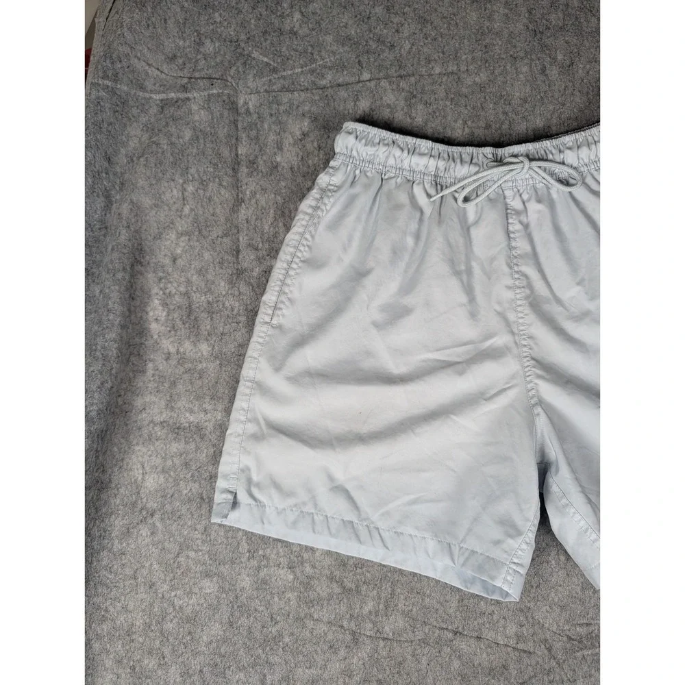 Nike Mens Swim Trunks Light Gray Mesh Lined Board Shorts Embroidered Logo M‎